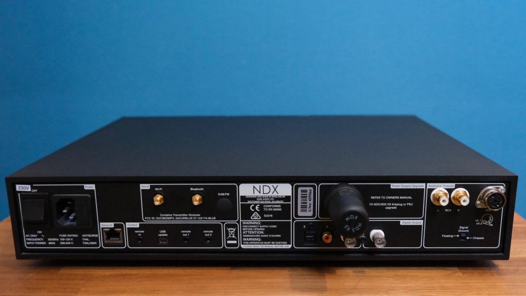 Naim NDX rear view.