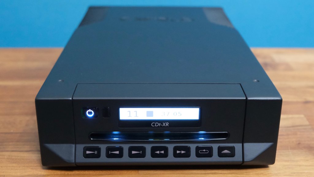 Cyrus CDt-XR Front View - Disc Loaded.