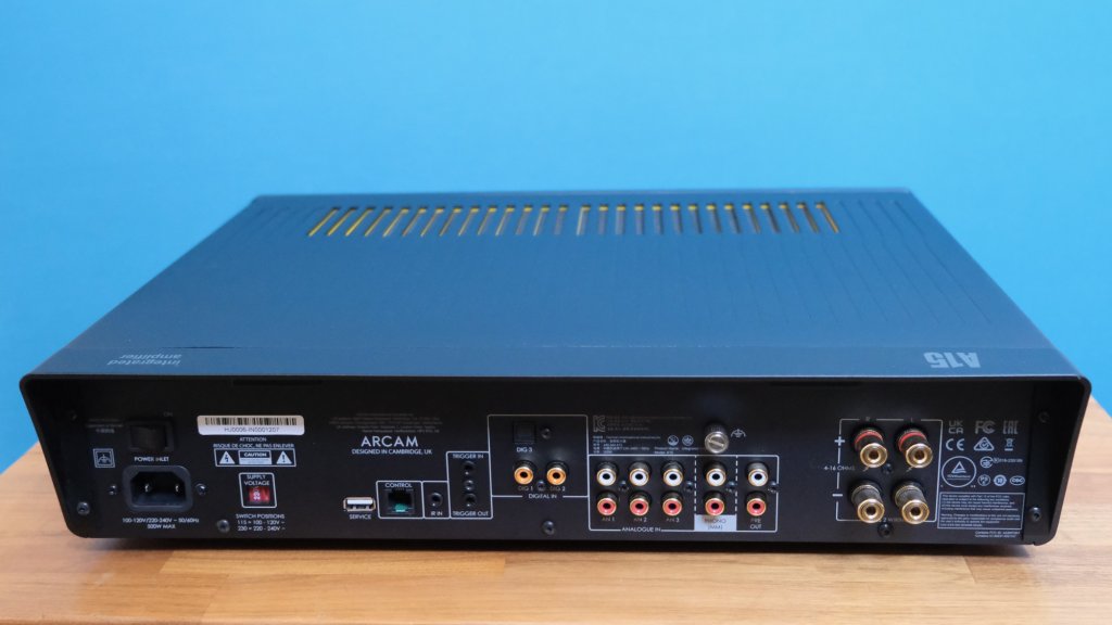Arcam A15 Rear View.